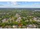 An aerial view highlights a property nestled within a lush, tree-filled neighborhood, showcasing its serene setting at 1401 E Voorhis Ave, Deland, FL 32724