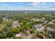 Wide aerial view of a neighborhood with abundant trees and scattered homes, conveying a peaceful residential setting at 1401 E Voorhis Ave, Deland, FL 32724