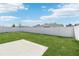 Spacious backyard featuring a well-maintained lawn and a pristine white fence at 1533 Peach Creek Dr, Osteen, FL 32764