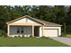 Charming single-story home with neutral colors, a two-car garage, and manicured landscaping at 1667 Meadowlark Dr, Deltona, FL 32725