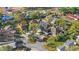 Expansive aerial view of a neighborhood with mature trees and well-maintained homes on spacious lots at 17 Hibiscus Ct, Eustis, FL 32726