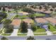Aerial view showcasing tile roofs, well-maintained landscaping, and proximity to community amenities at 2631 Archfeld Blvd, Kissimmee, FL 34747
