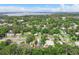 Lovely aerial view of a beautiful neighborhood in close proximity to the lake at 322 N Rhodes St, Mount Dora, FL 32757