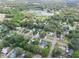 Aerial view of the neighborhood showcasing tree-lined streets, well-maintained homes, and lush green landscapes at 322 N Rhodes St, Mount Dora, FL 32757