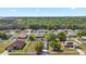 Aerial view of home in neighborhood with mature trees at 328 Woodland Trl, Lady Lake, FL 32159