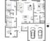 Detailed floor plan showcasing layout, including bedrooms, bathrooms, kitchen, and garage at 4765 Sw 128Th St, Ocala, FL 34473