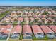 Expansive aerial view of a community with beautiful homes, pools, and manicured landscapes at 631 Tuscan Hills Blvd, Davenport, FL 33897