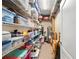Walk-in pantry features ample shelving for optimized storage and organization of food and household goods at 743 Mills Estate Pl, Chuluota, FL 32766