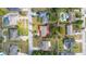 Overhead image of the property, highlighting its layout and proximity to surrounding homes and neighborhood streets at 1061 Radford Dr, Deltona, FL 32738