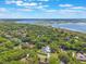 Aerial view of a neighborhood with lush greenery, waterways, and beautiful homes at 1511 Grandview Blvd, Kissimmee, FL 34744