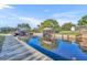 View of the calm canal waters and wooden dock of this desirable waterfront property at 2072 Starboard Dr, Geneva, FL 32732