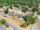 From above, a property surrounded by lush greenery, featuring a well-maintained lawn and mature trees at 4458 Goldenrain Ct, Orlando, FL 32808