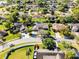 Panoramic view of a neighborhood featuring well-maintained homes, mature trees, and green spaces at 8992 Palos Verde Dr, Orlando, FL 32825