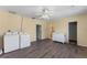This laundry room features modern washer and dryer with extra freezer storage at 1021 Mare Bello Dr, Winter Park, FL 32792