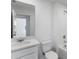 Well-lit bathroom features a single sink vanity with white cabinets and a shower-tub combination at 3418 Douglas Fir Dr, Apopka, FL 32703