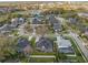 Aerial view of homes within a community and featuring a lake in the distance at 1415 Crocus Ct, Longwood, FL 32750