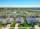 Aerial view of a residential neighborhood with well-maintained homes, landscaping, and community amenities at 16084 Black Hickory Dr, Winter Garden, FL 34787