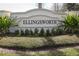 Beautifully landscaped Ellingsworth community sign at 2351 Kelbrook Ct, Oviedo, FL 32765