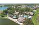 Community aerial view showcasing the pool, clubhouse, and surrounding landscaping at 3403 Great Pond Dr, Kissimmee, FL 34746