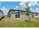 Backyard featuring an unfenced yard with partial view of a sliding glass door at 4006 Copperleaf Ln, Poinciana, FL 34759