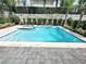 Relaxing backyard pool with a spa and brick paved deck providing an inviting outdoor space for leisure at 7417 Marker Ave, Kissimmee, FL 34747