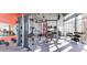 Modern fitness center featuring workout equipment, weights, mirrors and large windows at 13852 Maskawa Ave, Orlando, FL 32827
