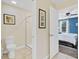 Bathroom featuring a toilet, shower, and tiled floors at 1400 Moon Valley Dr, Davenport, FL 33896