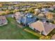 Expansive aerial view of numerous single-Gathering homes with verdant lawns and tree lined street in a suburban neighborhood at 2680 Lookout Ln, Kissimmee, FL 34746