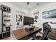 Stylish home office featuring a large desk, modern decor, and ample storage space at 3322 Helen Ave, Orlando, FL 32804