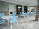 The community area is perfect for relaxing with tables, chairs, and easy access to restrooms at 4778 Cragmere Loop, Clermont, FL 34711