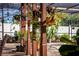 Covered patio with hanging plants overlooking the pool at 5011 Dorian Ave, Belle Isle, FL 32812