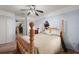 Comfortable bedroom featuring a ceiling fan, closet, and cozy decor at 942 Cinnamon Ct, Altamonte Springs, FL 32714