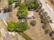 This aerial perspective shows the home's position on a large lot at 16510 Quarter Horse Ct, Montverde, FL 34756