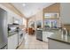 Bright kitchen with white cabinets, stainless steel appliances, and an adjacent dining area at 2248 Wyndham Palms Way, Kissimmee, FL 34747