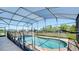 Covered backyard pool with fence for safety and outdoor enjoyment at 368 Sand Ridge Dr, Davenport, FL 33896