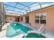 Private pool area with a screened enclosure and access to the home's interior at 4724 Sable Ridge Ct, Leesburg, FL 34748