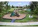 Neighborhood playground with slides and climbing structures next to a community pool at 4796 Riverwalk Dr, St Cloud, FL 34771