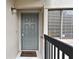 Front door of condo with keyless entry, 