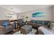 Comfortable living room featuring a pool table, beach themed art, and plush seating at 248 Rosso Dr, Davenport, FL 33837