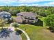 Aerial view showcasing the home's location and landscaping at 4393 S Devon Ct, Kissimmee, FL 34746