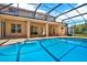 Enjoy the outdoors with this property's refreshing screened-in pool and covered patio at 4393 S Devon Ct, Kissimmee, FL 34746