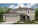 Charming two-story home with a well-maintained lawn, two car garage, and neutral color palette at 4940 Bluebell Ct, Lake Hamilton, FL 33851