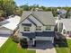 Charming two-story home with modern design elements, a well-maintained lawn, and paved driveway at 705 Baffie Ave, Winter Park, FL 32789
