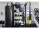State-of-the-art gym equipped with punching bag, free weights, and various fitness equipment for a comprehensive workout at 9743 Amber Chestnut Way, Winter Garden, FL 34787