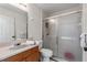 Standard bathroom with a frosted sliding glass door shower stall at 10116 Pointview Ct, Orlando, FL 32836