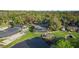 Aerial view of several homes and waterfront along canal at 1475 Kettledrum Trl, Deltona, FL 32725