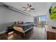 Modern loft bedroom with sleek design, and a scenic view at 150 E Robinson St # 1007, Orlando, FL 32801