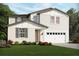 Charming two-story home with white siding, complemented by a manicured lawn and inviting curb appeal at 313 Castle Dr, Lake Alfred, FL 33850