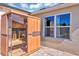 Outdoor sauna features a glass door and cedar construction at 493 Talisi Loop, St Cloud, FL 34771