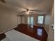 Modern kitchen connecting the living area with stainless steel sink and countertop at 5064 Park Central Dr # 1731, Orlando, FL 32839